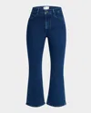 Frame The Reboot High Waist Crop Flare Jeans In Loner