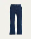 Frame The Reboot Crop Modernist Pocket Jeans In Blue