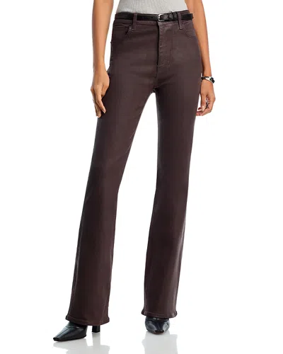 Frame The Reboot High Rise Coated Jeans In Truffle In Brown