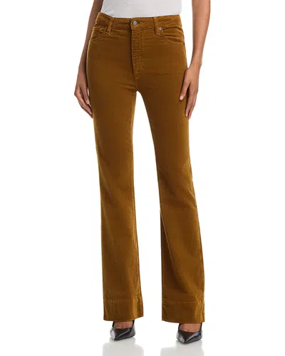 Frame The Reboot High Rise Corduroy Jeans In Bronze In Brown