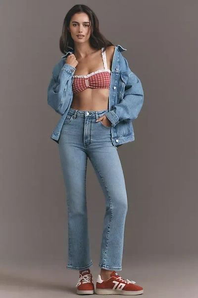 Frame The Reboot High-rise Crop Flare Jeans In Blue