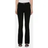 Frame Le High Straight Cropped High-rise Straight-leg Jeans In Black