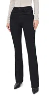 Frame Le High Straight Cropped High-rise Straight-leg Jeans In Black