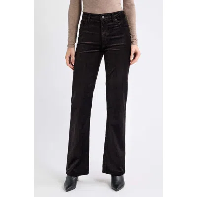 Frame The Reboot Python Print High Waist Bootcut Velvet Jeans In Black