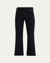 Frame The Modernist High Waist Wide Leg Pants In Black