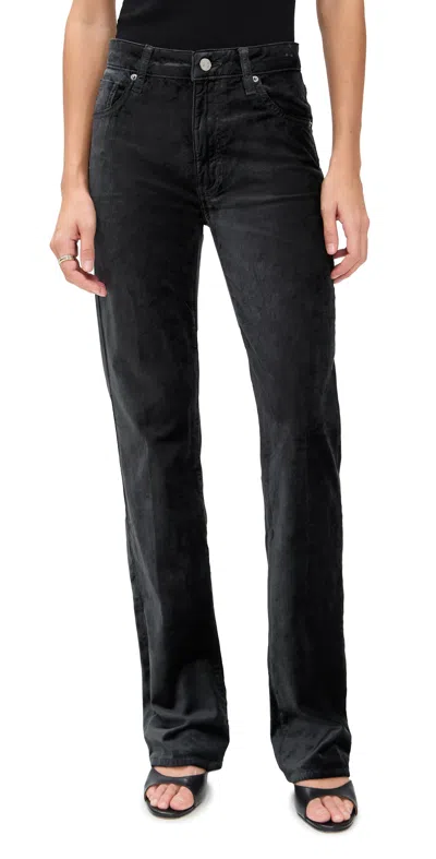 Frame The Reboot Velveteen Green Smoke Velvet In Black