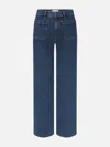 Frame The Refined High Rise Jeans In Saturn In Blue