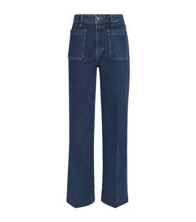 Frame The Refined Straight Jeans In Blue