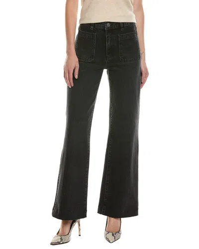 Frame The Refined Vector Wide Leg Jean In Black