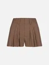 Frame The Refract Mini Shorts In Brown