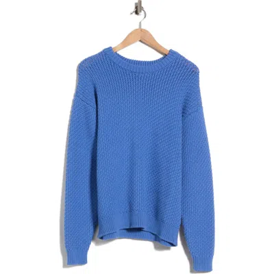 Frame The Regatta Crewneck Cotton Blend Sweater In Royal Blue