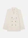 Frame The Relaxed Everyday Blazer In White