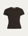 Frame The Rib Baby Tee In Gray