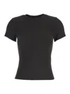 Frame Ribbed Short-sleeve T-shirt In Gray