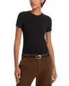 Frame The Rib Baby Tee In Brown