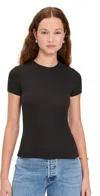 Frame The Rib Baby Tee Coffee Heather In Brown