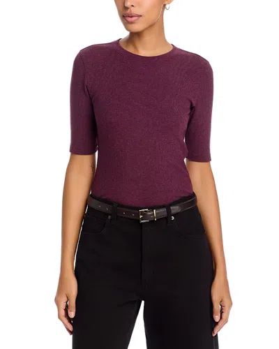 Frame The Rib Crewneck Tee In Purple