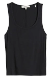 Frame The Rib Scoop Neck Tank In Black