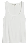 Frame The Rib Scoop Neck Tank In White