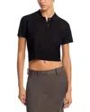Frame Womens Black The Smart Polo Knitted Wool Shirt Xs In Black