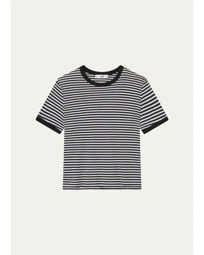 Frame The Ringer Baby Tee In Black Multi