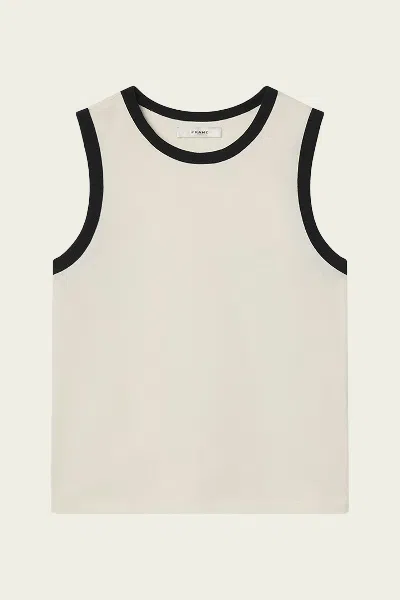 Frame The Ringer Tank In Cream In White
