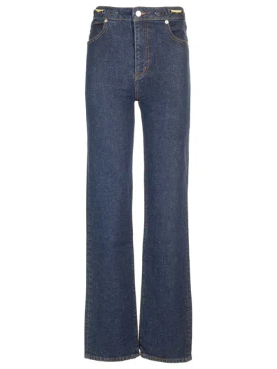 Frame The Ritz Ruler Straight Leg Jeans In Blue