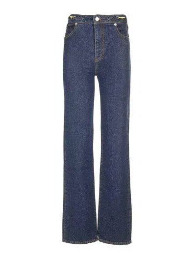 Frame The Ritz Ruler Straight Leg Jeans In Blue