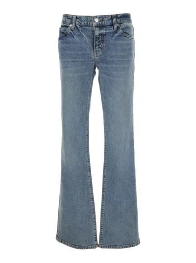 FRAME 'THE RODEO' BLUE LOW-RISE JEANS WITH BOOTCUT DESIGN IN DENIM WOMAN