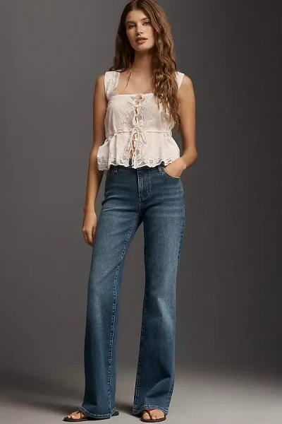 Frame The Rodeo Low-rise Bootleg Jeans In Blue