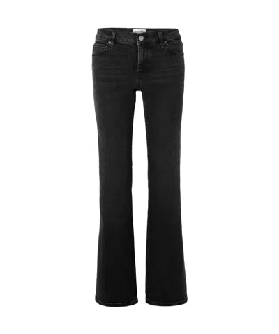 Frame The Rodeo Mid-rise Flared Jeans In Black