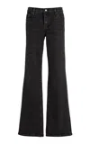 Frame The Rodeo Mid-rise Flared Jeans In Blue