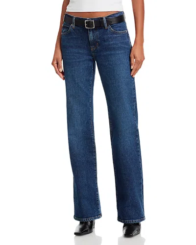 Frame The Rodeo Mid Rise Jeans In Rory In Blue