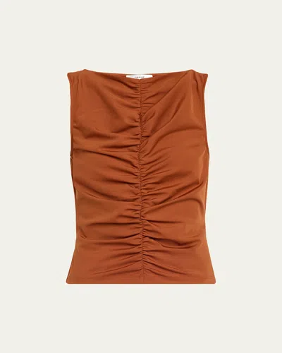 FRAME THE RUCHED SLEEVELESS TOP