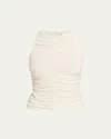 Frame The Ruched Tank Top In White