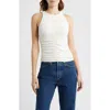 Frame The Ruched Tank In White