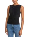 Frame The Ruched Top In Black