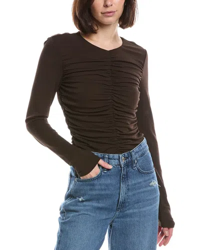 Frame The Ruched Top In Brown
