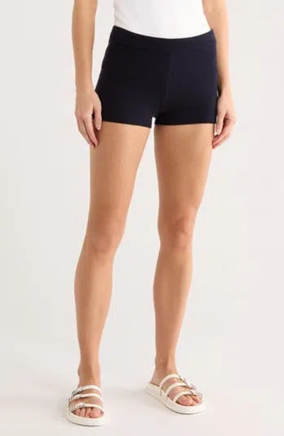 Frame The Rugby Wool & Cashmere Blend Shorts In Blue