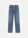 Frame Cropped High-rise Bootcut Jeans In Blue