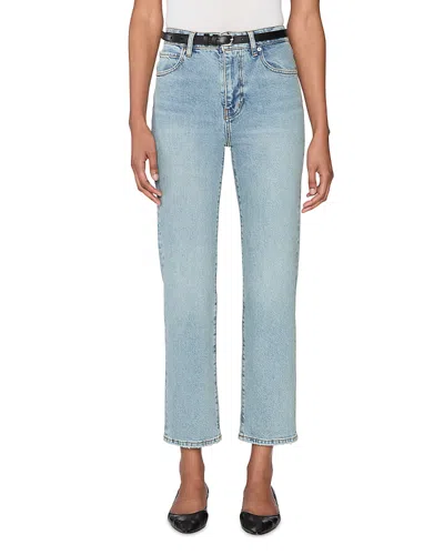 Frame The Ruler Crop Jeans In Dolly In Blue