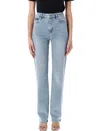 Frame The Ruler Crop Jeans In Dolly In Dolly Light Blue