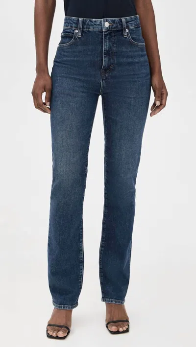 FRAME THE RULER HIGH RISE SLIM STRAIGHT JEANS IN ARCHIE