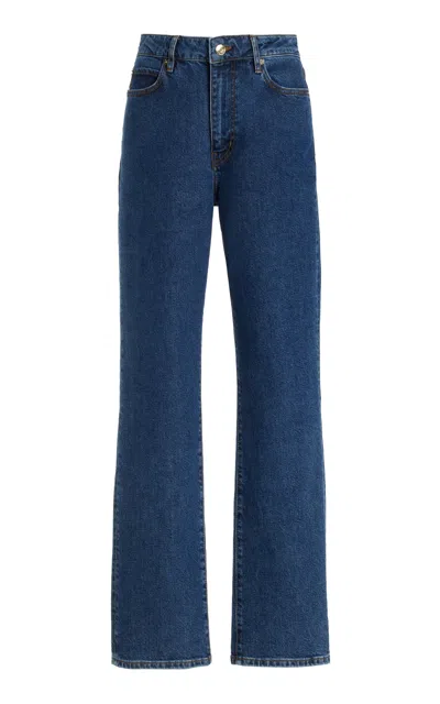 FRAME THE RULER HIGH-RISE STRAIGHT-LEG JEANS
