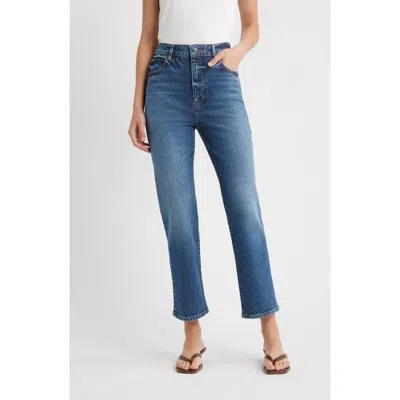 Frame The Ruler High Waist Ankle Straight Leg Jeans In Blue