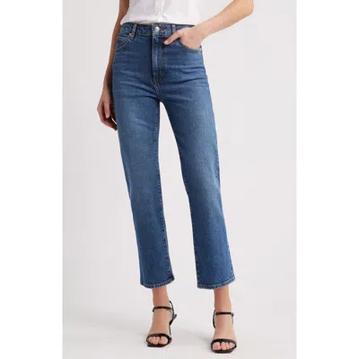 FRAME FRAME THE RULER HIGH WAIST ANKLE STRAIGHT LEG JEANS