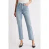 Frame The Ruler High Waist Ankle Straight Leg Jeans In Pink