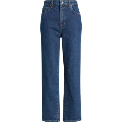 Frame Womens The Ruler Crop Five-pockets Straight-leg High-rise Stretch-denim Jeans Written
