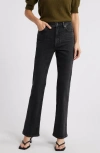 Frame The Arrow High Waist Straight Leg Jeans In Grit