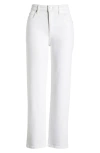 Frame The Ruler High Waist Crop Straight Leg Jeans In Au Natural Clean